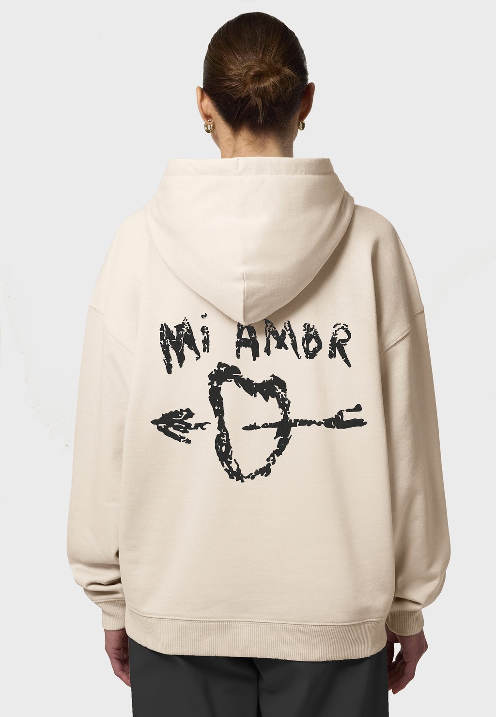 

Толстовка MI AMOR EMBROIDERY UNISEX - Hoodie Mira Paris, кремовый