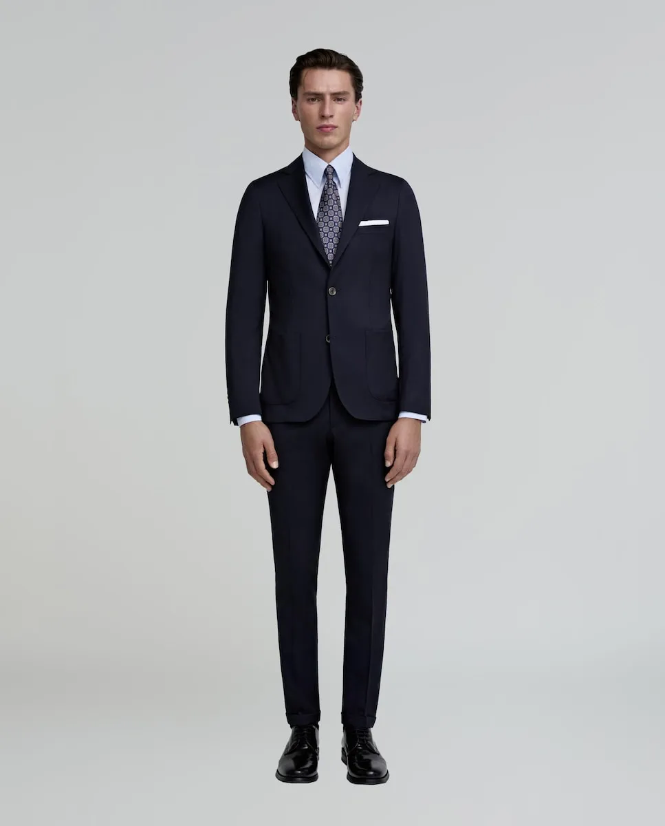 

Мужской классический костюм прямого кроя Scalpers, синий