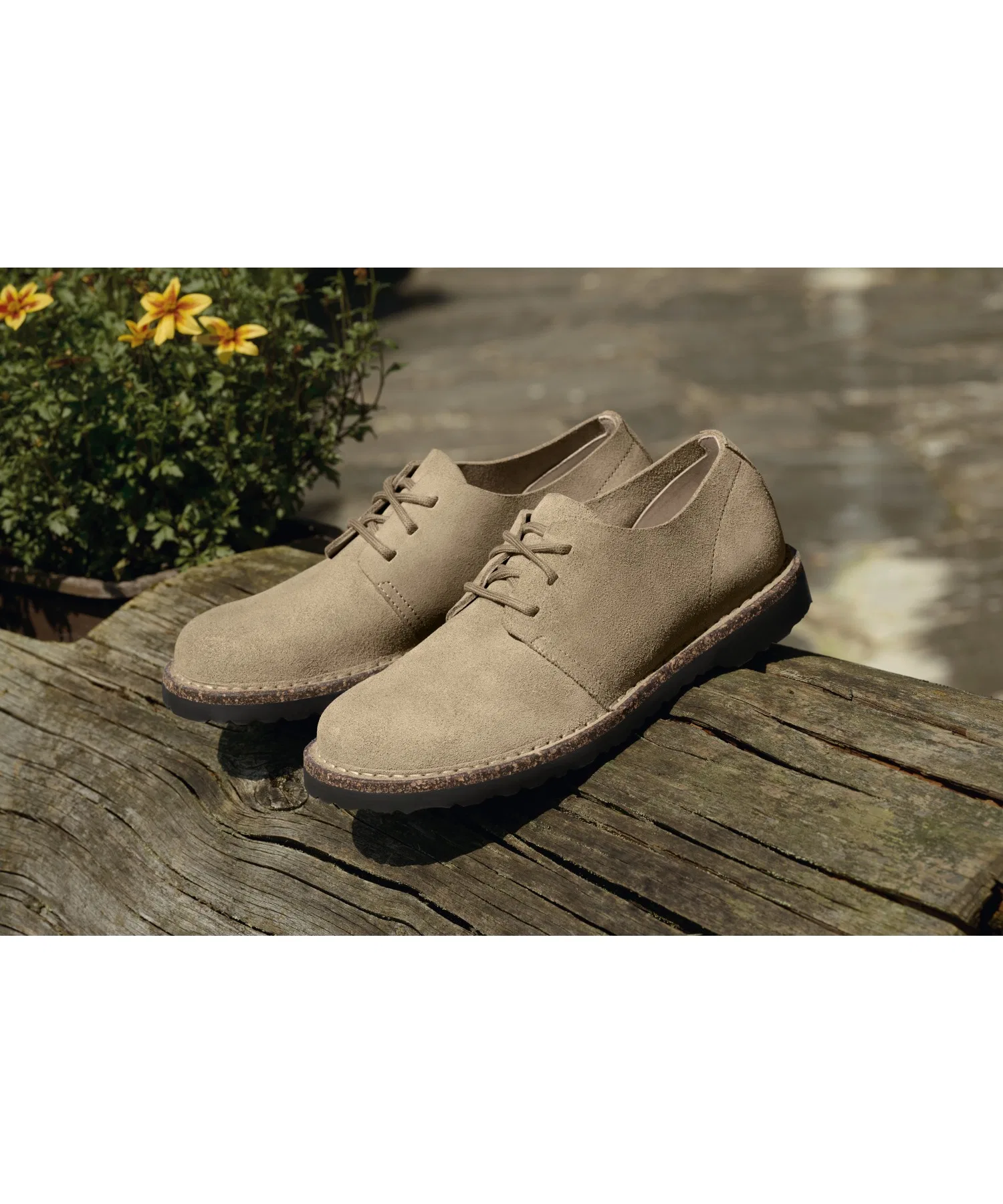 Унисекс мокасины из замши BIRKENSTOCK Uppsala Low Faded Khaki — фото 2