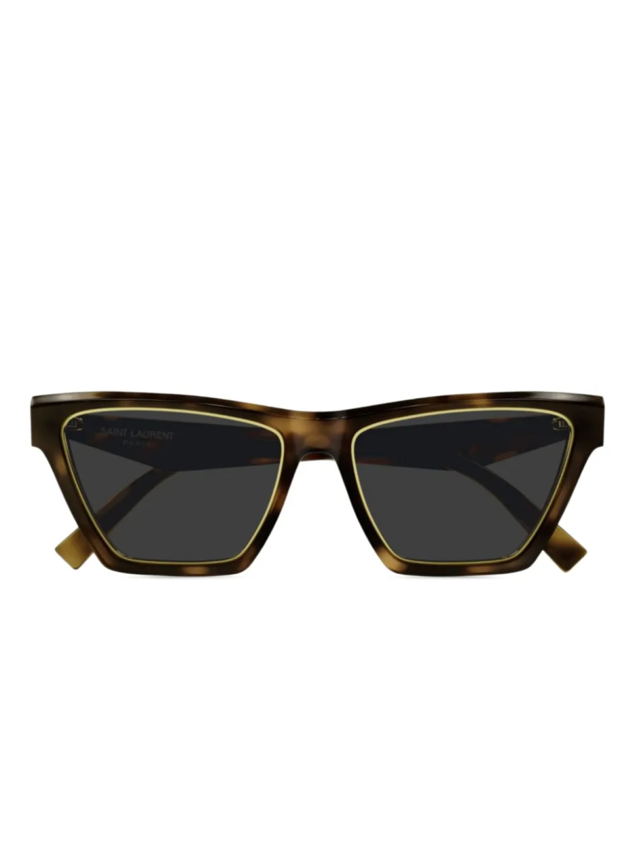 

Солнцезащитные очки с логотипом Saint Laurent Eyewear, коричневый