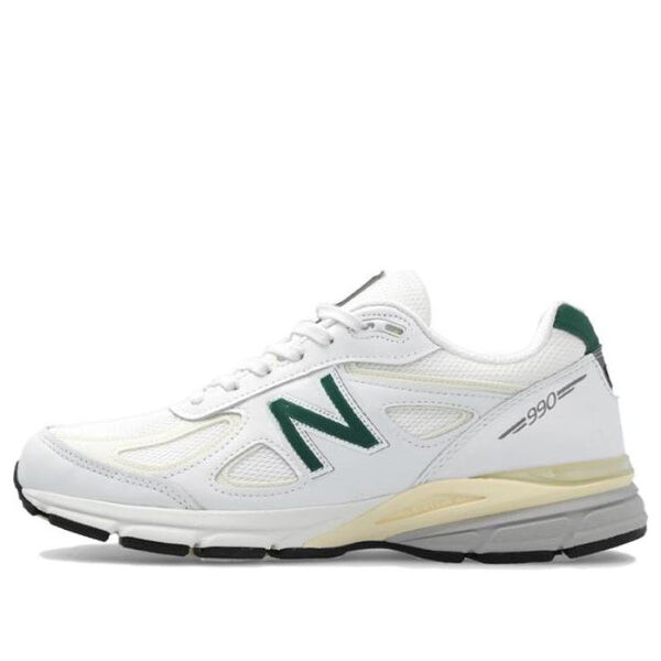 

Кроссовки 990v4 made in usa teddy santis 'white green' New Balance, белый