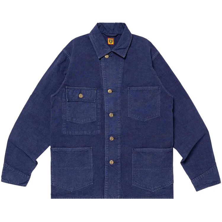 

Куртка Human Made Garment Dyed Coverall Jacket Navy, синий