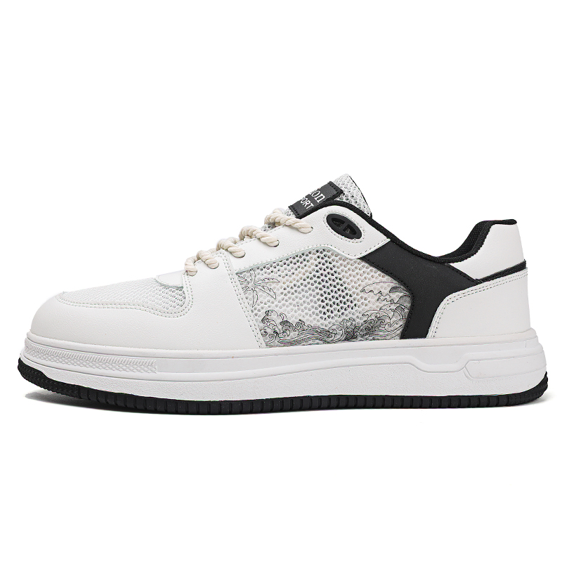 

Кроссовки Coverage Slip Resistant Cushioning Abrasion Resistant Balance Low Top Skateboard Shoes Men's VAEL, White Black