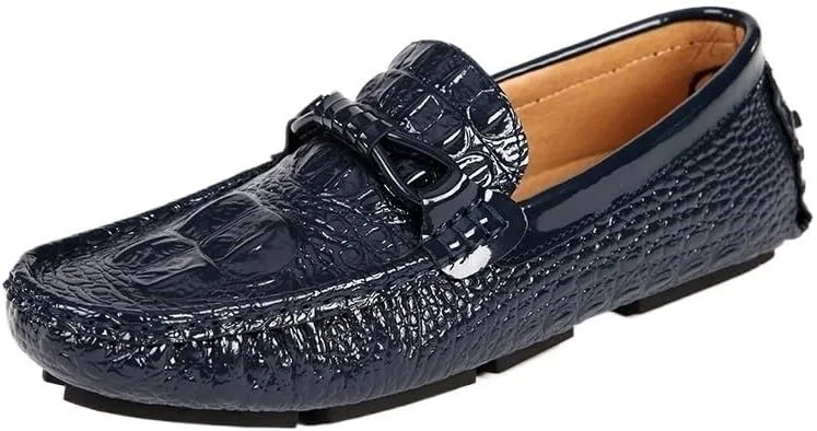 Лоферы мужские, кожаные, Slip Resistant Business Shoes, синий UOPYNE