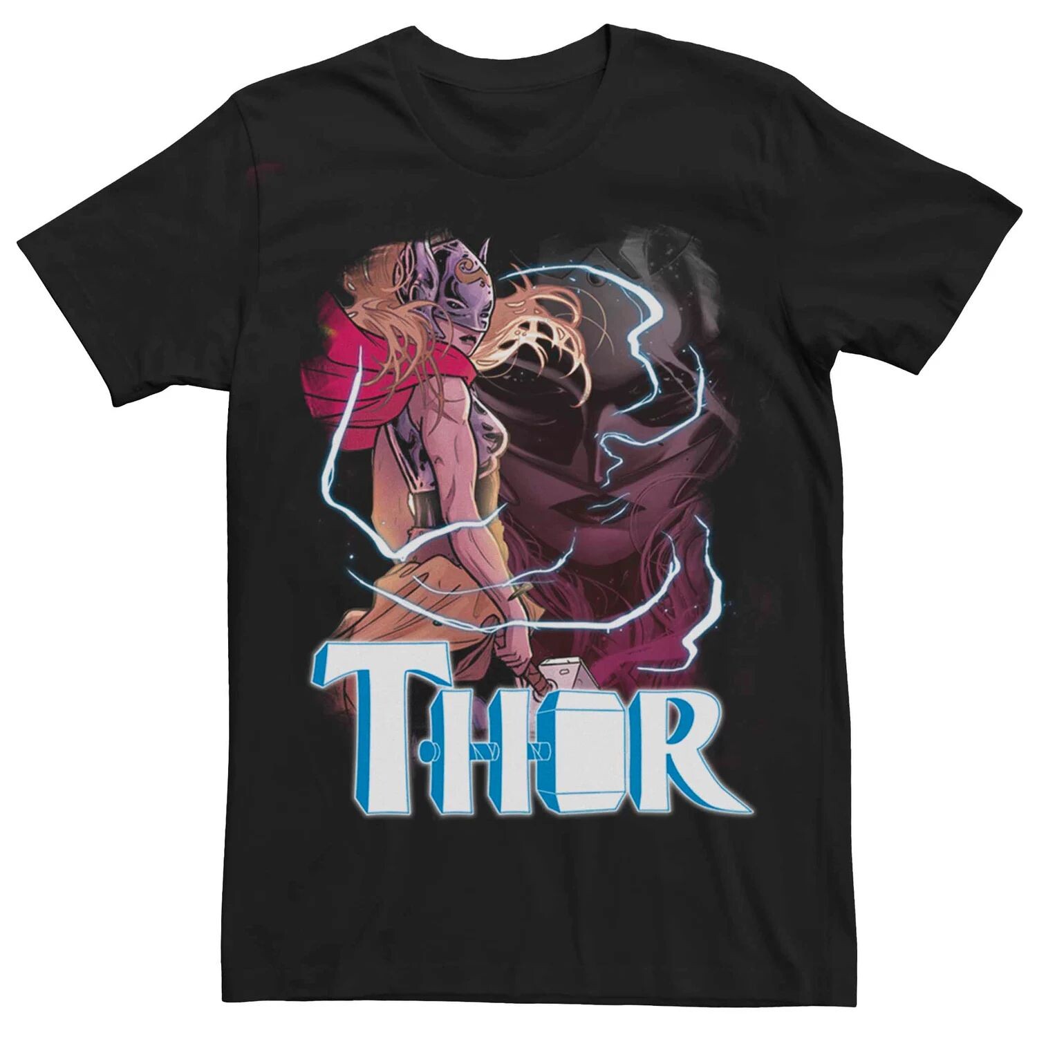

Мужская футболка с молниями Marvel Thor Jane Foster Licensed Character