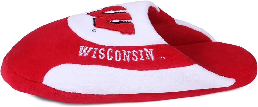 Тапочки Comfy Feet NCAA Low Pro Stripe Slip On, Wisconsin Badgers — фото 2
