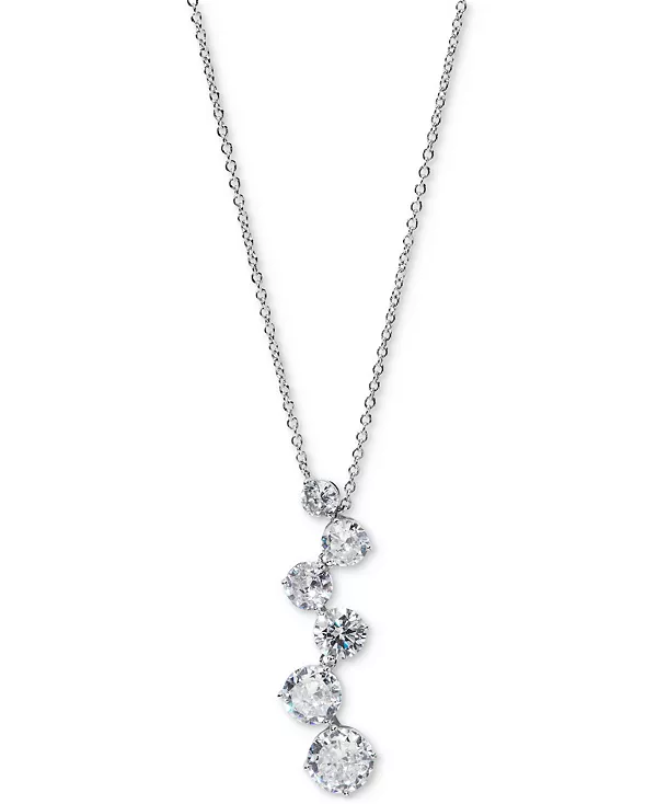 

Ожерелье с подвеской из кубического циркония, 16 дюймов + удлинитель 2 дюйма Eliot Danori, rhodium