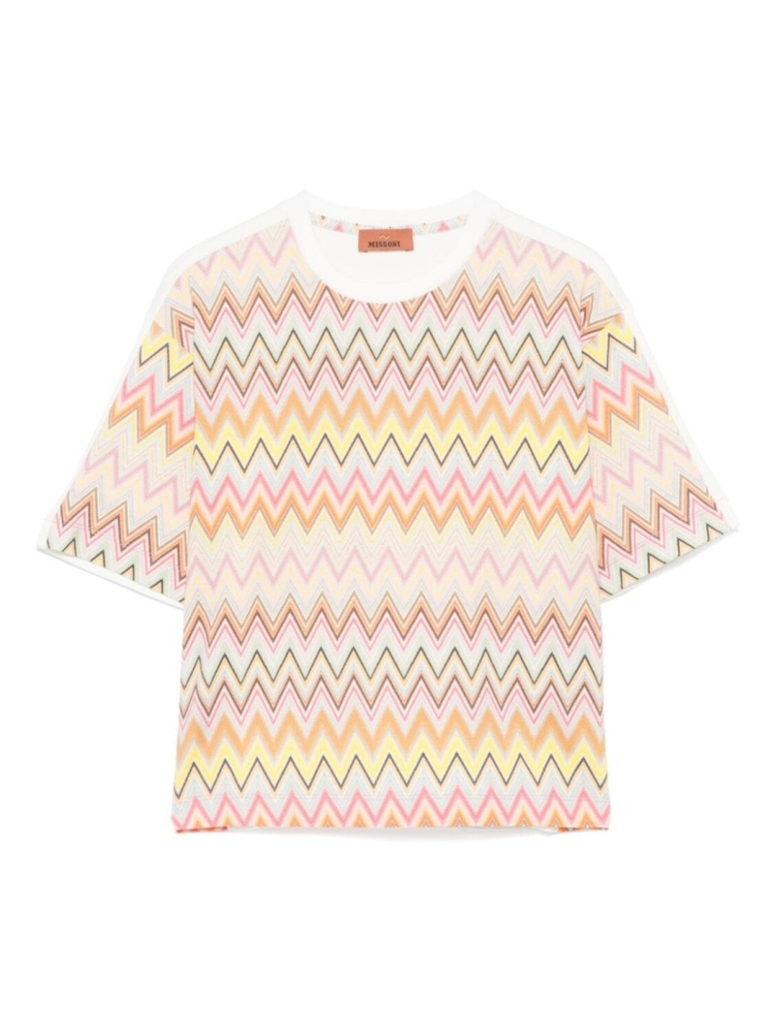 

Missoni Kids футболка с зигзагообразным принтом, белый