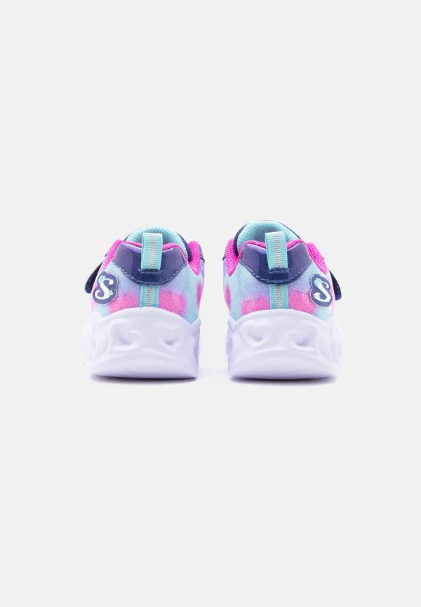 Кроссовки heart lights Skechers, Navy Sparkle/Hot Pink — фото 3