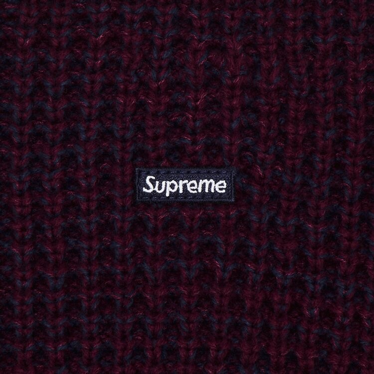 Свитер Supreme Waffle Small Box Sweater, цвет Burgundy M lange — фото 3
