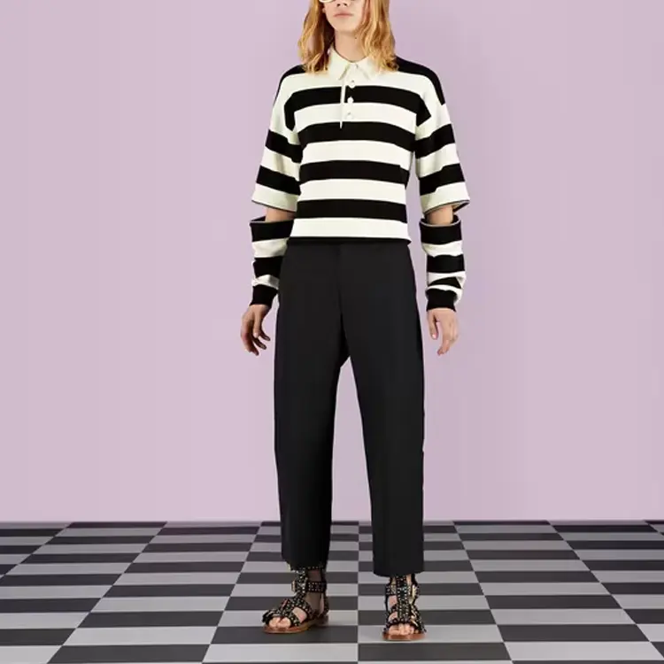 Брюки мужские Gucci Cropped Textured Chino, черный — фото 4