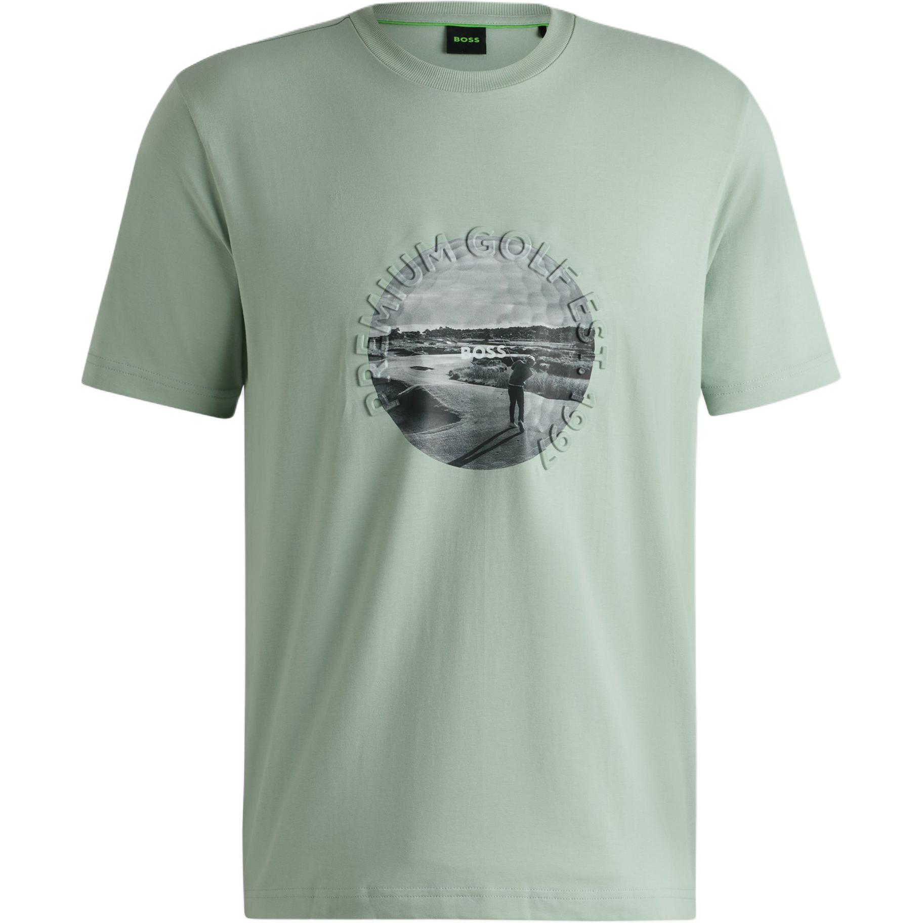 

Hugo Boss Мужская футболка SS25 светло-зеленого цвета, Зеленый, Hugo Boss Мужская футболка SS25 светло-зеленого цвета