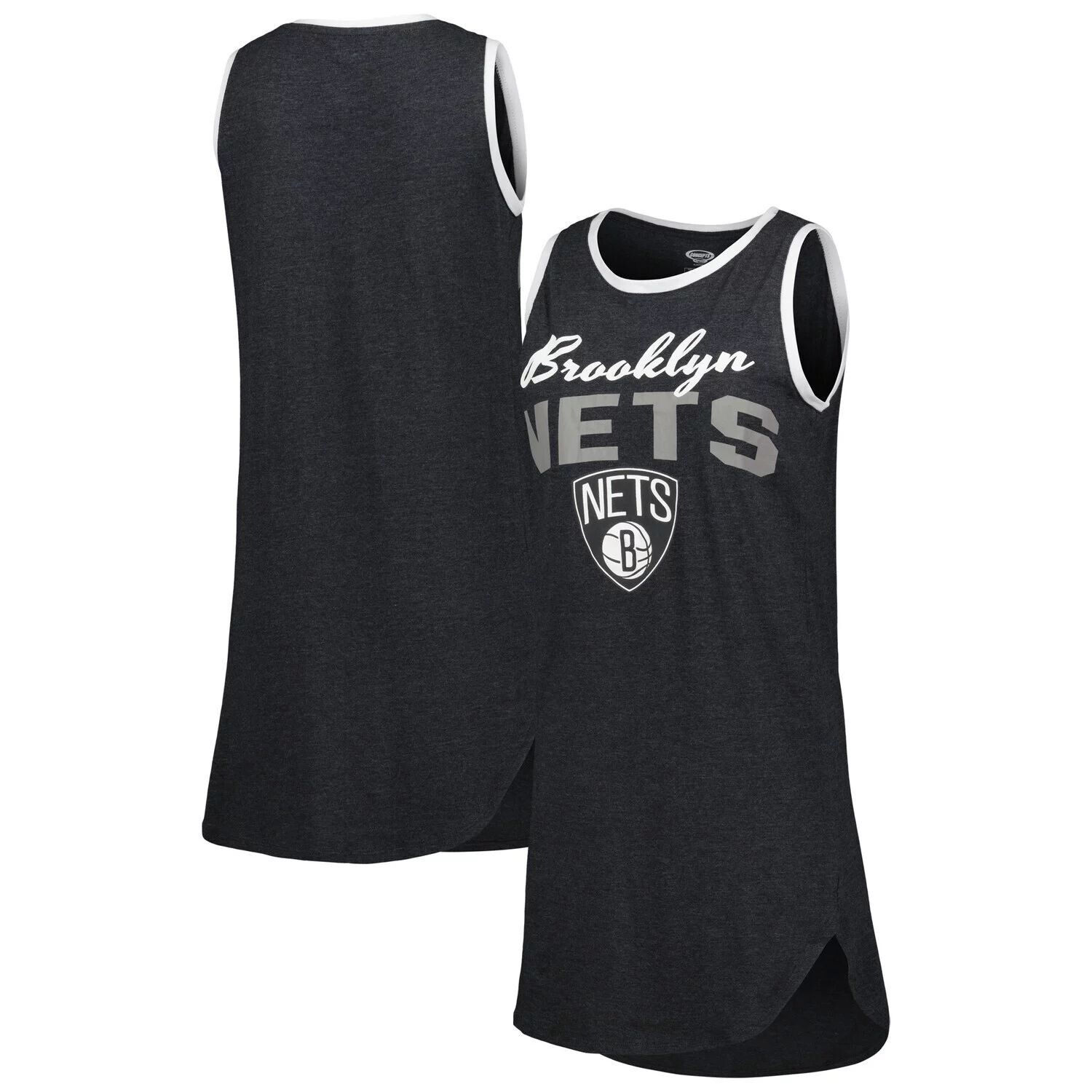 

Женская черная ночная рубашка без рукавов Concepts Sport Brooklyn Nets