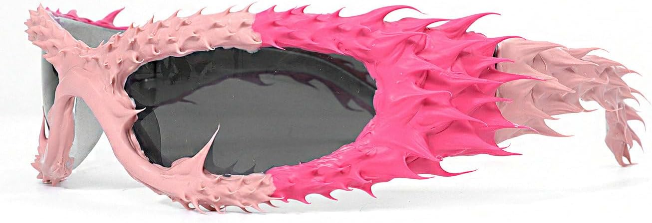 

Солнцезащитные очки в стиле панк Y2K ручной работы с эффектом капельного клея для мужчин и женщин, роскошные солнцезащитные очки-маска для мужчин 2025 года. Стильные очки-маска mincl, C3