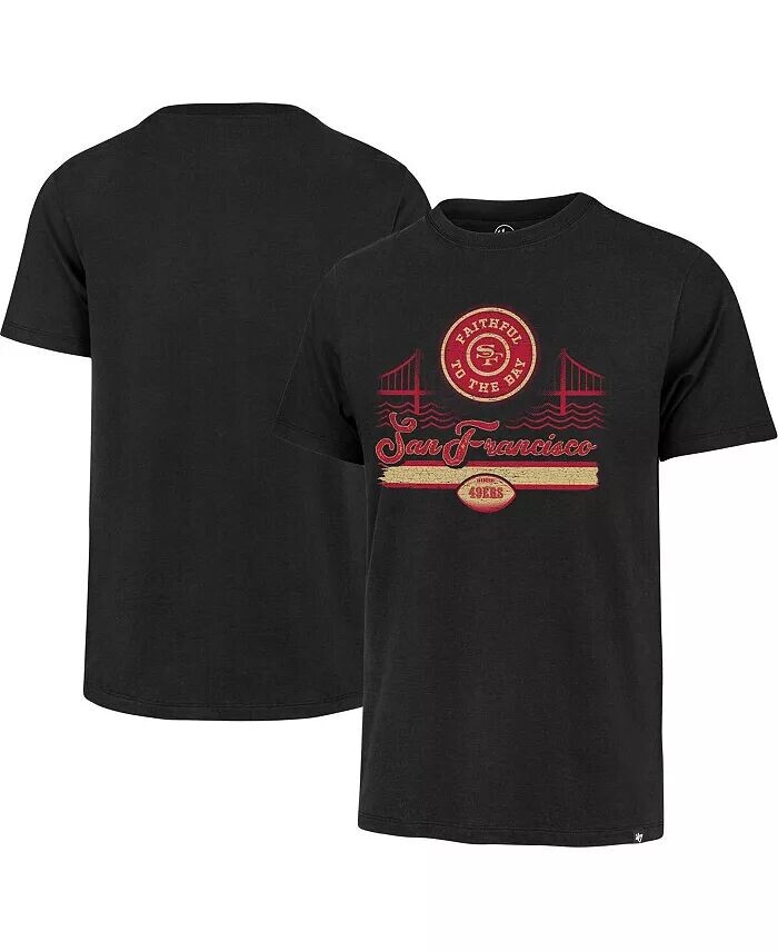 

Мужская черная потертая футболка San Francisco 49ers Faithful to the Bay Regional Franklin '47 Brand