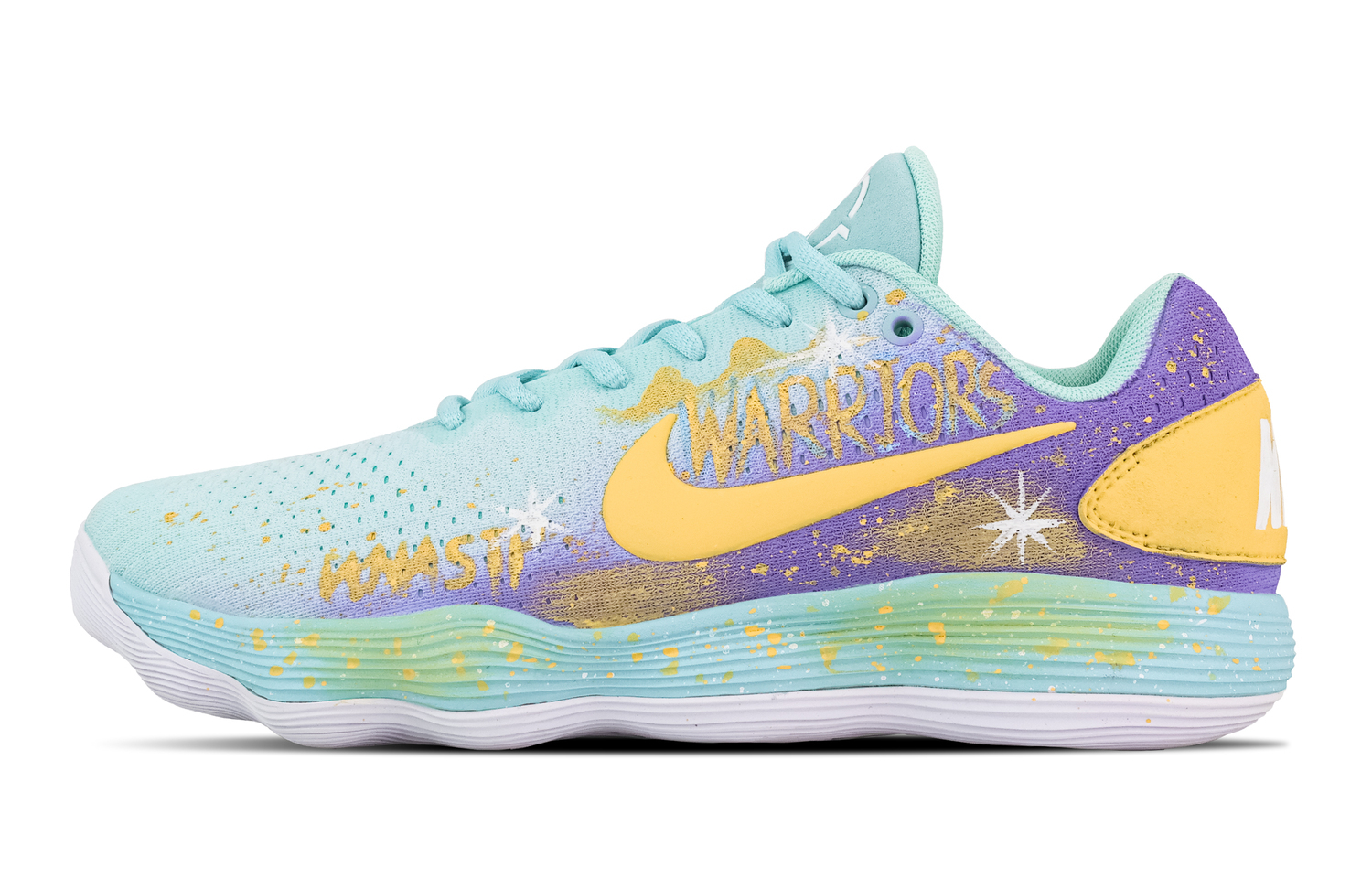 

Nike Кроссовки для баскетбола React Hyperdunk 2017 мужские низкие желтый/белый