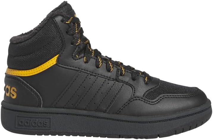 

Детские кроссовки Adidas для девочек, средняя высота, застежка на липучке, черный/желтый