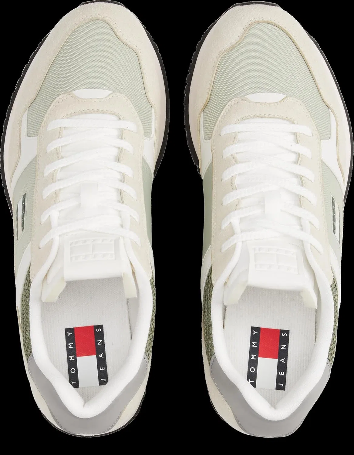 Мужские кроссовки Tommy Jeans TJM Runner Casual Em0em01590 Low Top, Green Aruba Green — фото 4