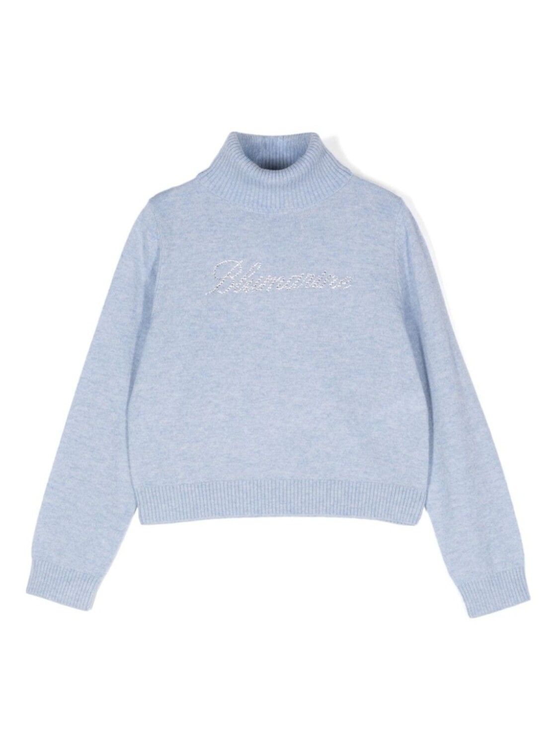 

Miss Blumarine свитер с логотипом из стразов, синий