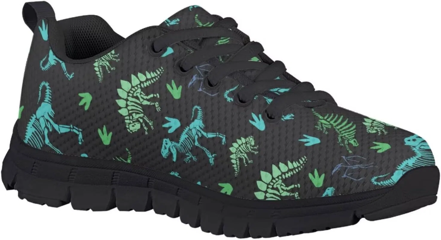 Кроссовки для мальчиков с динозаврами Pointodoor, Green Dinosaur Pattern