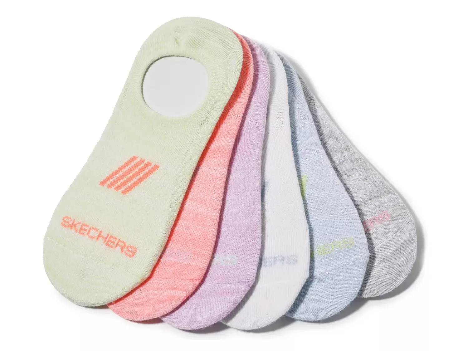 

Женские носки No Show - набор 6 пар Skechers, Pastel Multicolor