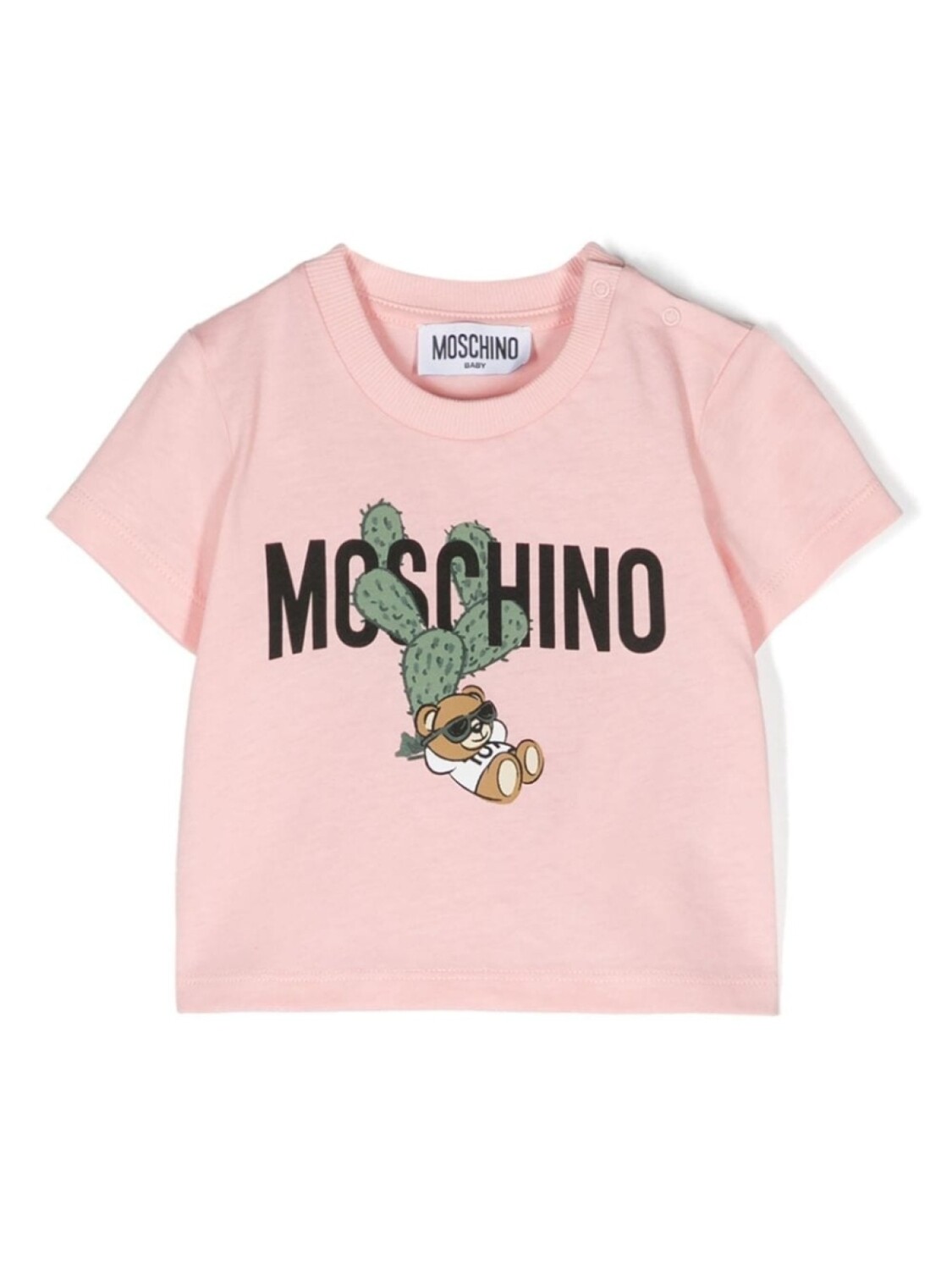 

Moschino Kids футболка с логотипом, розовый