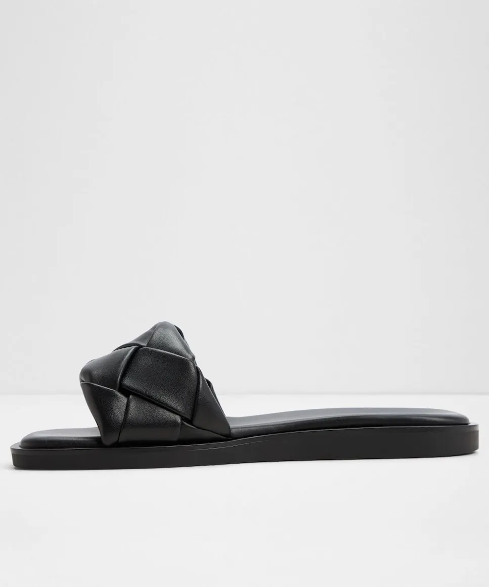 Женские сандалии на плоской подошве с квадратным носком Aldo, черный — фото 2