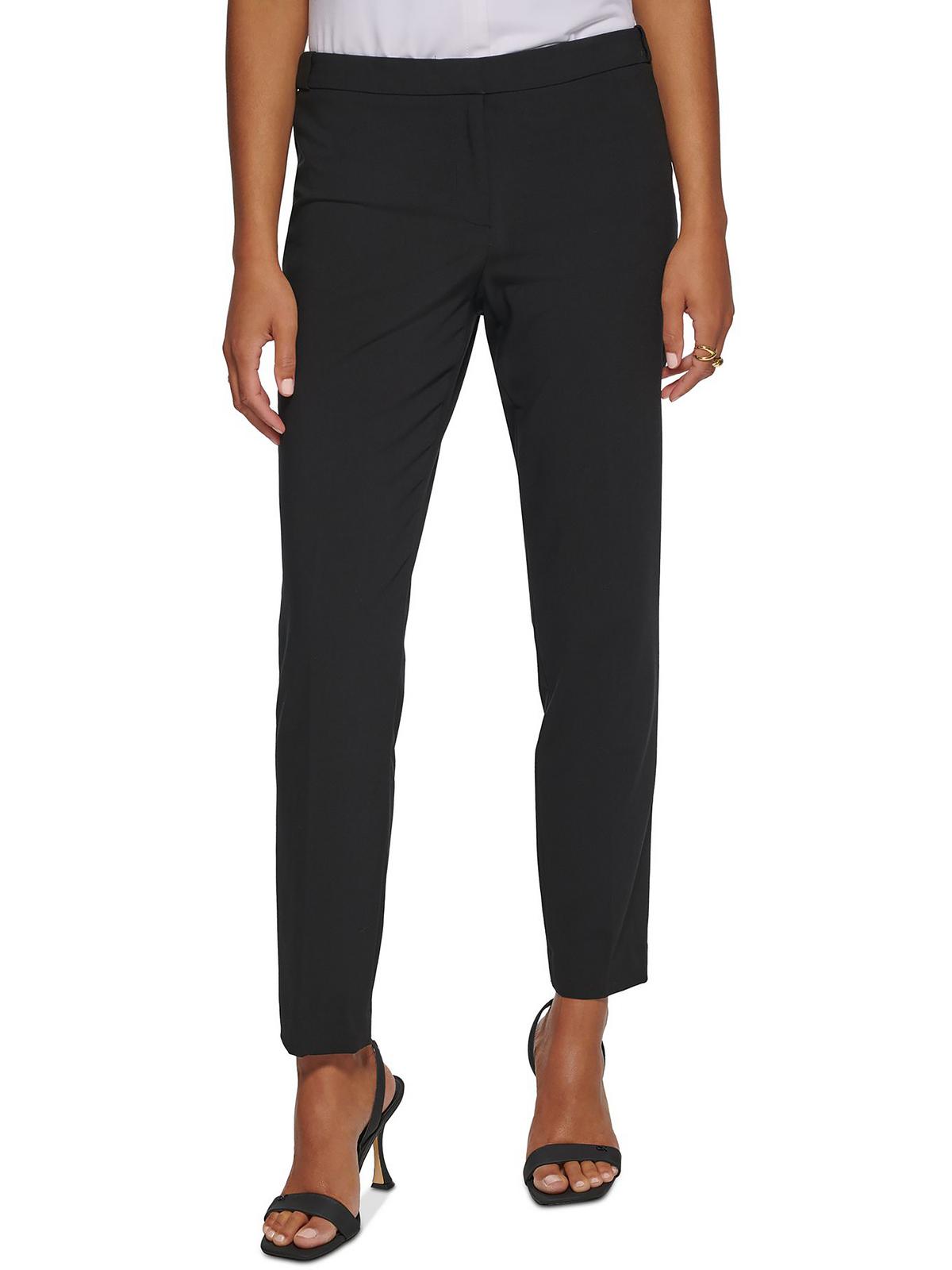 

Женские тканые зауженные брюки Highline длиной до щиколотки Calvin Klein, черный