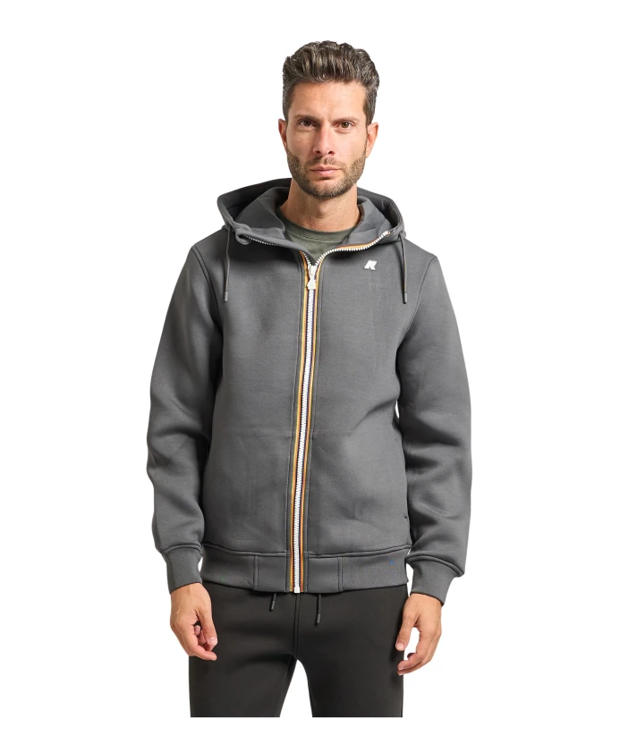 

Серый свитер с регулируемым капюшоном K-Way, серый