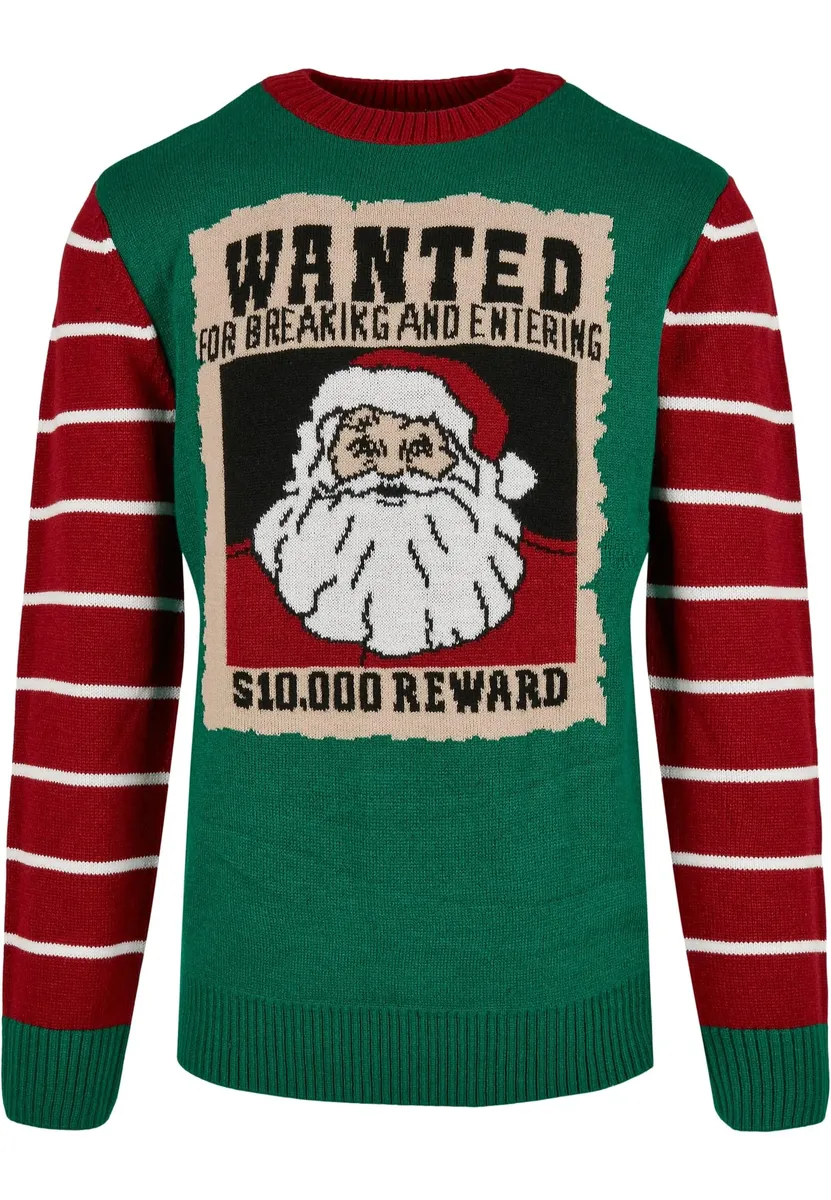 

Свитер с круглым вырезом URBAN CLASSICS " Urban Classics Men's Wanted Christmas Sweater", цвет X -Masgreen/White