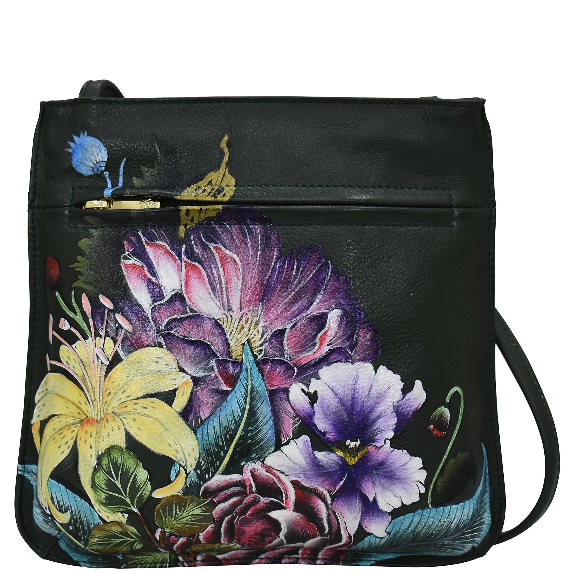 

Кошелек Anuschka Slim Crossbody with Front Zip 452, цвет Vintage Floral