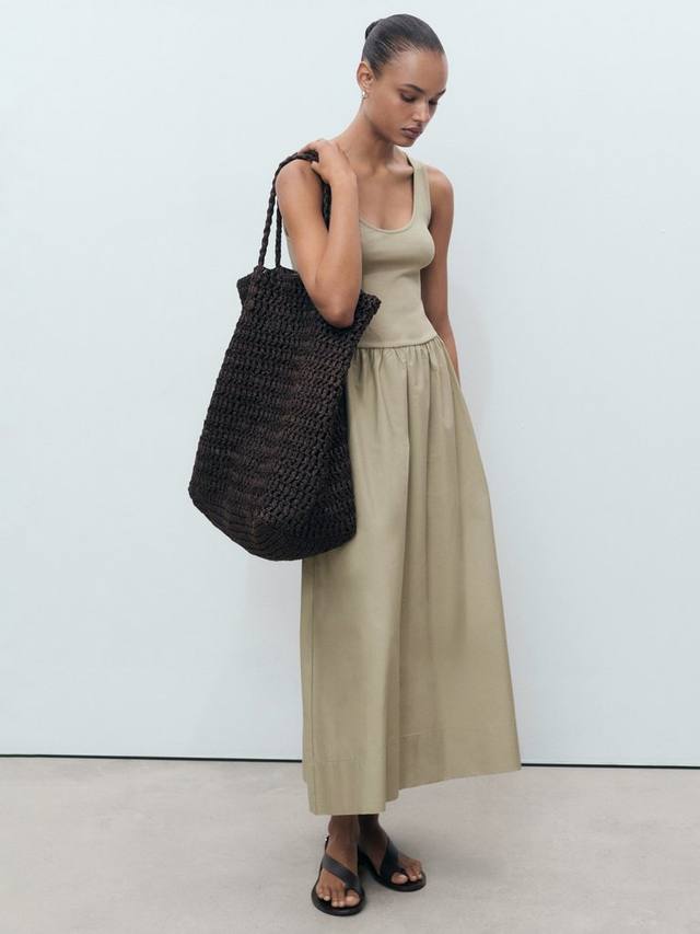 

Valvi платье макси без рукавов Mango, Beige - Khaki