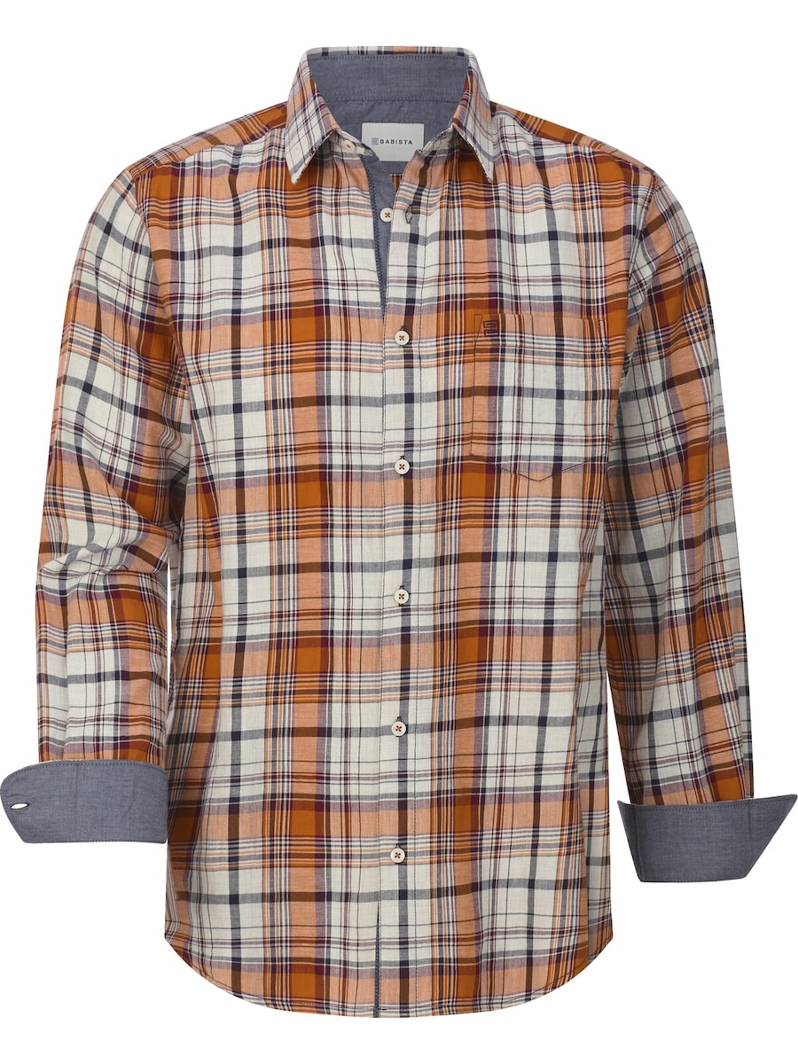 

Рубашка на пуговицах классического кроя BABISTA Jalor, темно-оранжевый