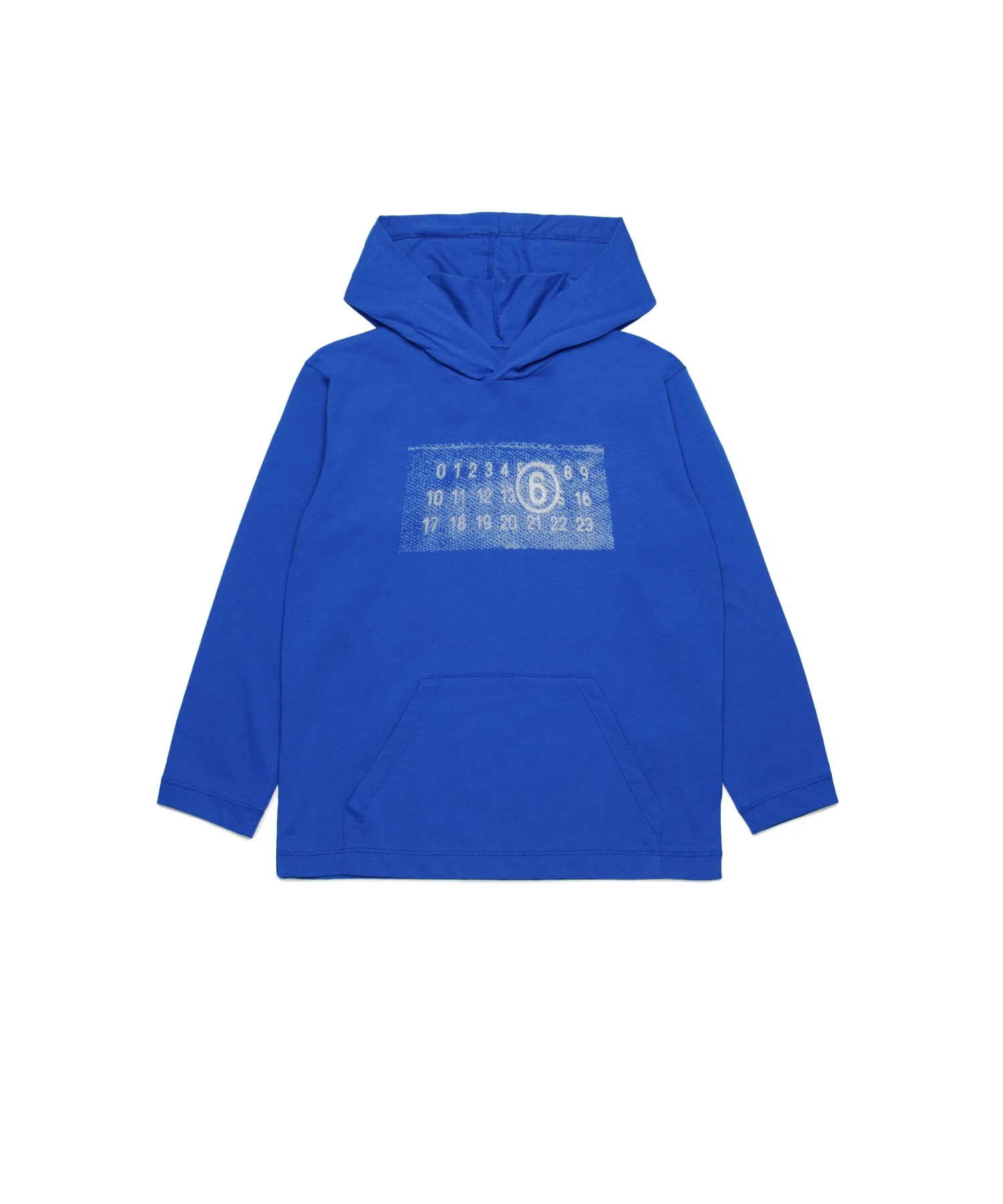 Детская футболка с капюшоном MM6 Maison Margiela синяя