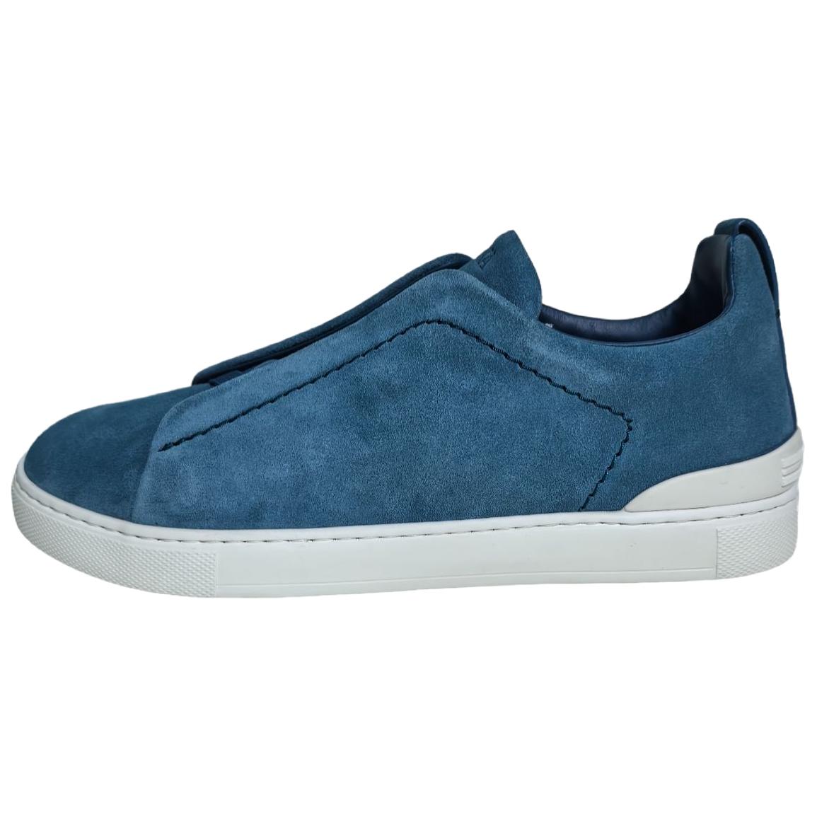 

Ermenegildo Zegna Кроссовки для скейтбординга Zegna Triple Stitch Low, синие, мужские
