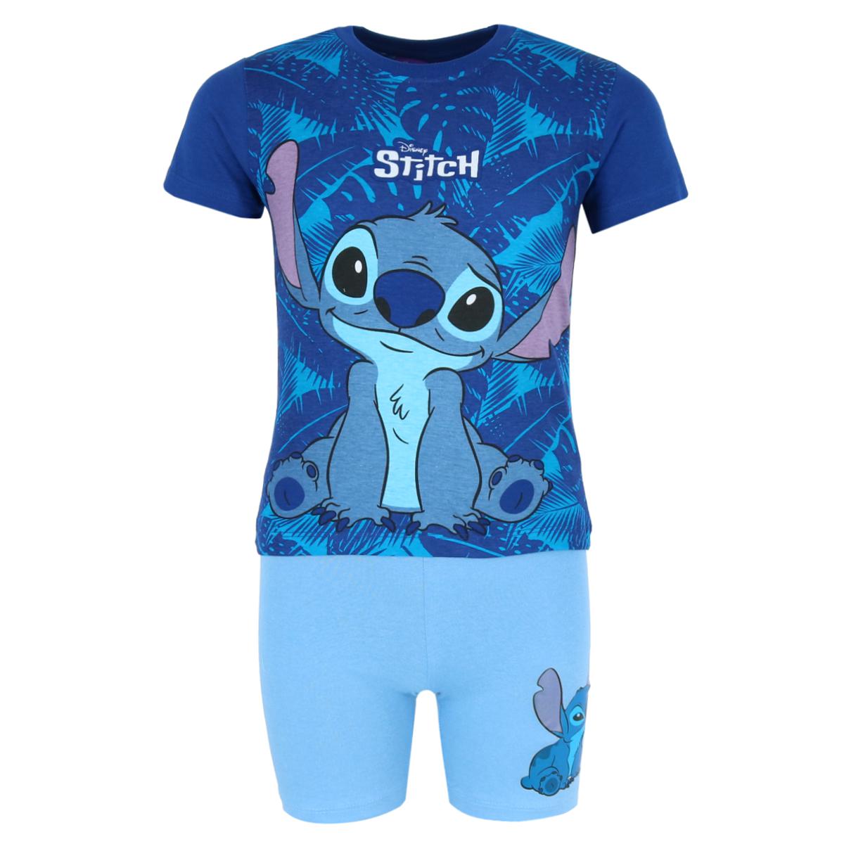 

Пижамный комплект с короткими рукавами и шортами Disney Stitch для малышей Textiel Trade, синий