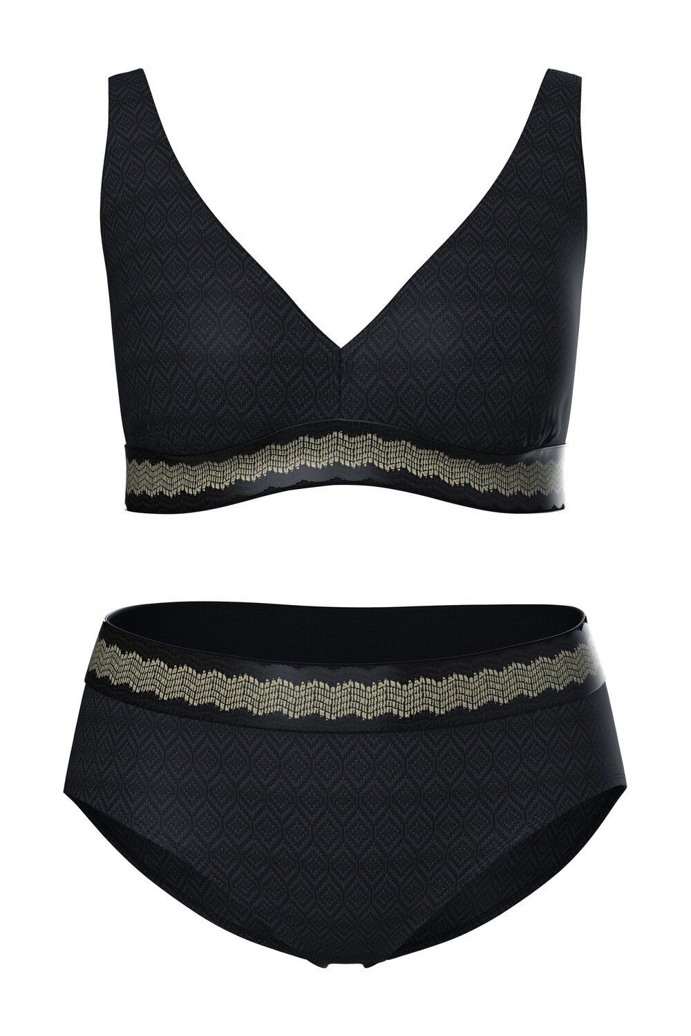 

Ulla Popken Набор белья Minimiser в черном цвете