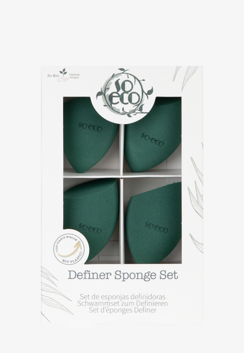 

Набор кистей So Eco Definer Sponge Set So Eco, цвет stone, blue & white