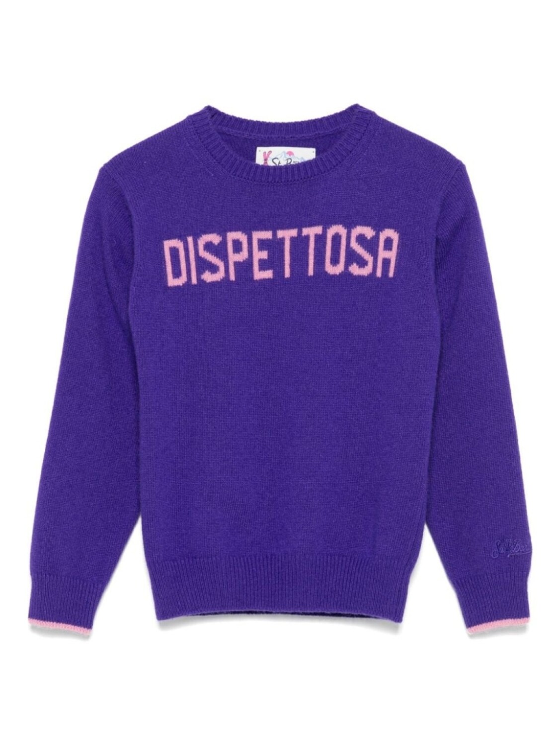 

MC2 Saint Barth Kids Dispettosa-жаккардовый свитер, фиолетовый