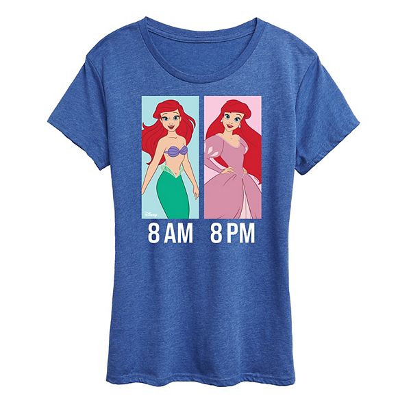 

Футболка с принтом Princess Ariel для женщин Disney, Heather Royal Blue