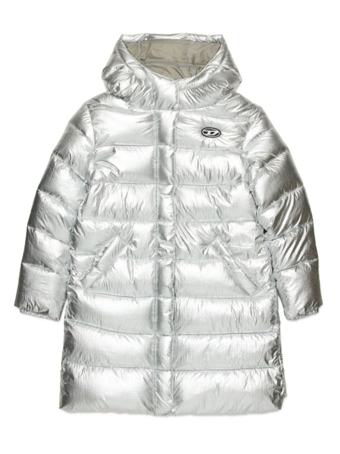 

Diesel Kids пуховик с капюшоном, серый