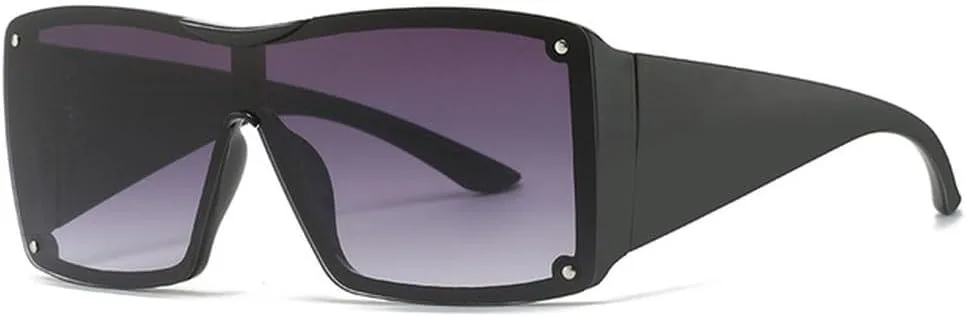 

Солнцезащитные очки LVTFCO увеличенного размера для мужчин и женщин, модные солнцезащитные очки с цельными линзами, защита от УФ-излучения UV400, C2blackgrey