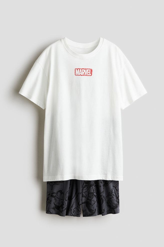

Пижама из хлопка с принтом H&M, мультиколор