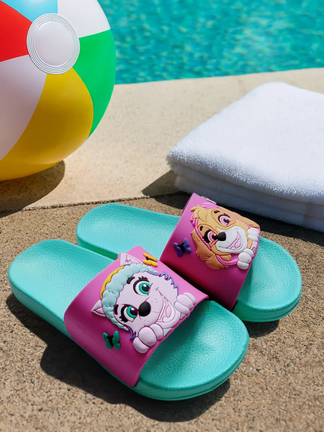 Пантолеты детские с принтом Paw Patrol, бирюзовый — фото 2