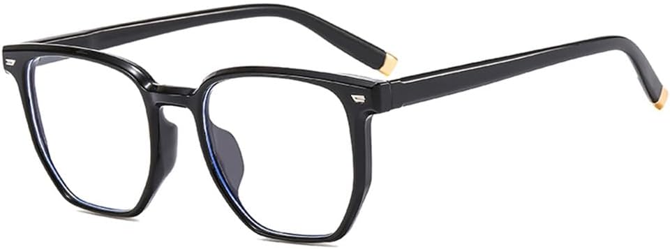 

Женские солнцезащитные очки с прозрачными линзами цвета океана, защита от УФ-излучения UV400, модные очки с заклепками, мужские модные солнцезащитные очки сине-зеленого цвета FYTUP, Black Clear