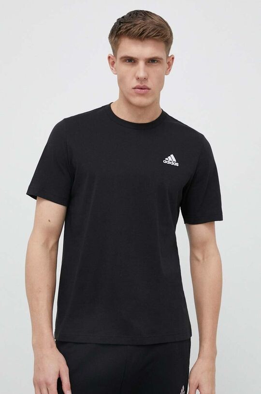 

Хлопковая футболка adidas, черный