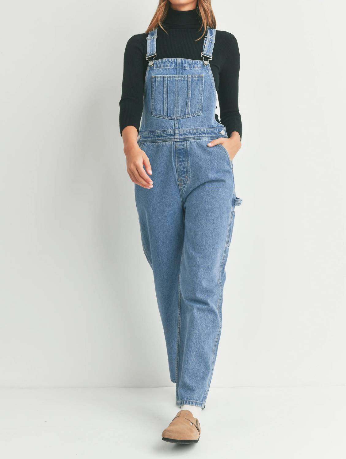 

Длинный винтажный комбинезон из денима JUST BLACK DENIM, цвет denim