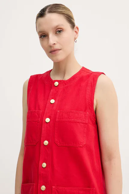 Платье мини джинсовое Tommy Hilfiger, красный — фото 4