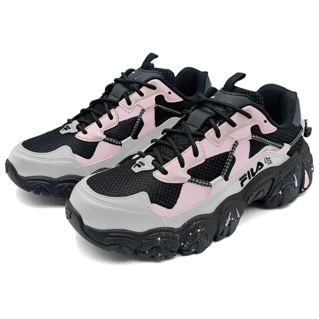 Fluid Heartfelt Notebook Cushioning Abrasion Resistant Breathable Height Increasing Low top Casual Shoes Unisex FILA, серый розовый — фото 4