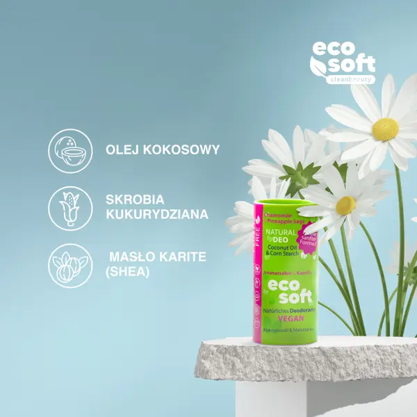 Натуральный дезодорант без алюминия для женщин, 50 г Eco Soft Herbal garden — фото 3